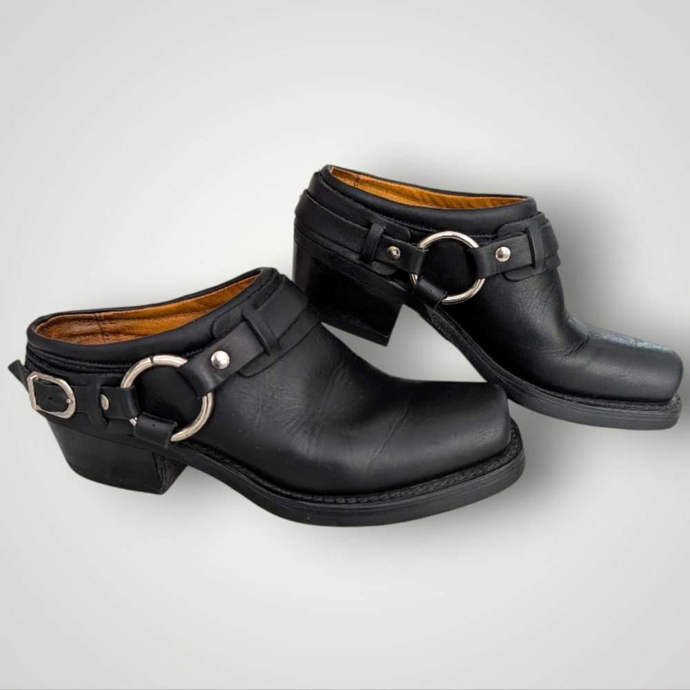 Frye Belted Harness Mules - Picture 6 of 14